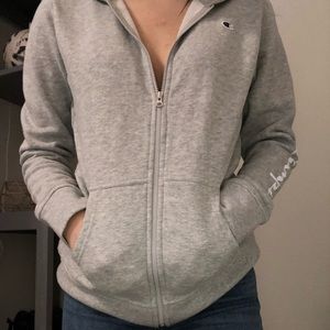Grey Champion zip up sweater